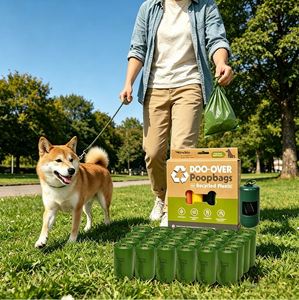 OK <b>Compost</b> EN13432 Certified Customized OEM Printing Biodegradable Pet Waste <b>Bags</b> Compostable Dog Poop <b>Bags</b> with Dispenser - Product Image 1