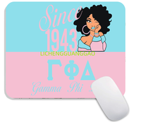 Tapis de souris carré personnalisé de la sororité Sigma Gamma Rho, base en caoutchouc antidérapante, vente en gros
