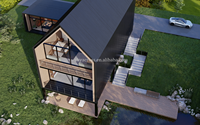 Maison préfabriquée en acier, 2 chambres, salon, cabane de luxe, design moderne, installation facile