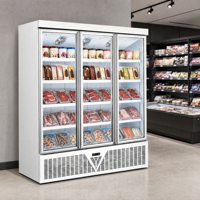 Congélateur vertical autonome pour magasin de proximité, congélateur vertical commercial pour glacier et magasin d'aliments surgelés