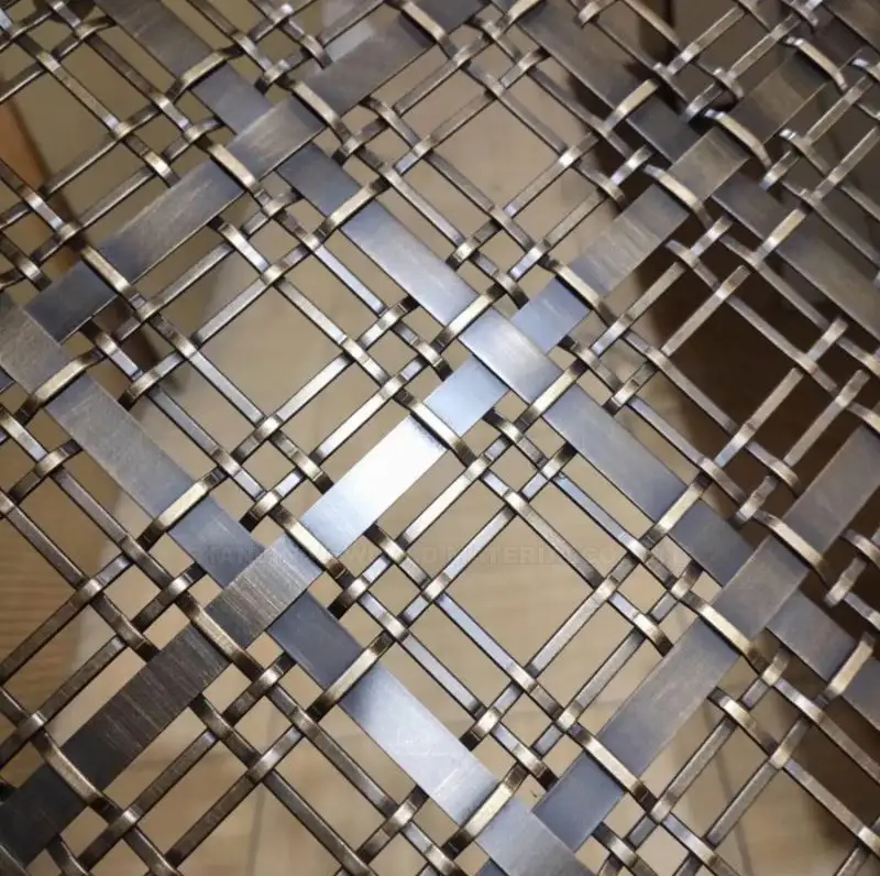 Decoração de Metal Tecido de arame liso de aço inoxidável engranzamento de fio decorativo