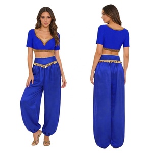 Tenue de danse personnalisée pour femmes, ensemble haut court et pantalon long pour la danse du ventre, la danse folklorique indienne et la danse de salon - Product Image 3