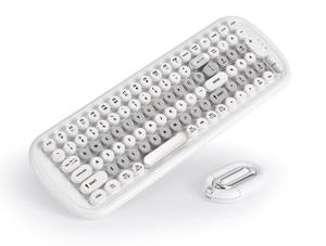 2026 Venta al por mayor: Nuevo set de teclado y ratón inalámbrico 2.4G retro con teclas redondas de colores variados, silencioso y lindo para niñas - Product Image 5