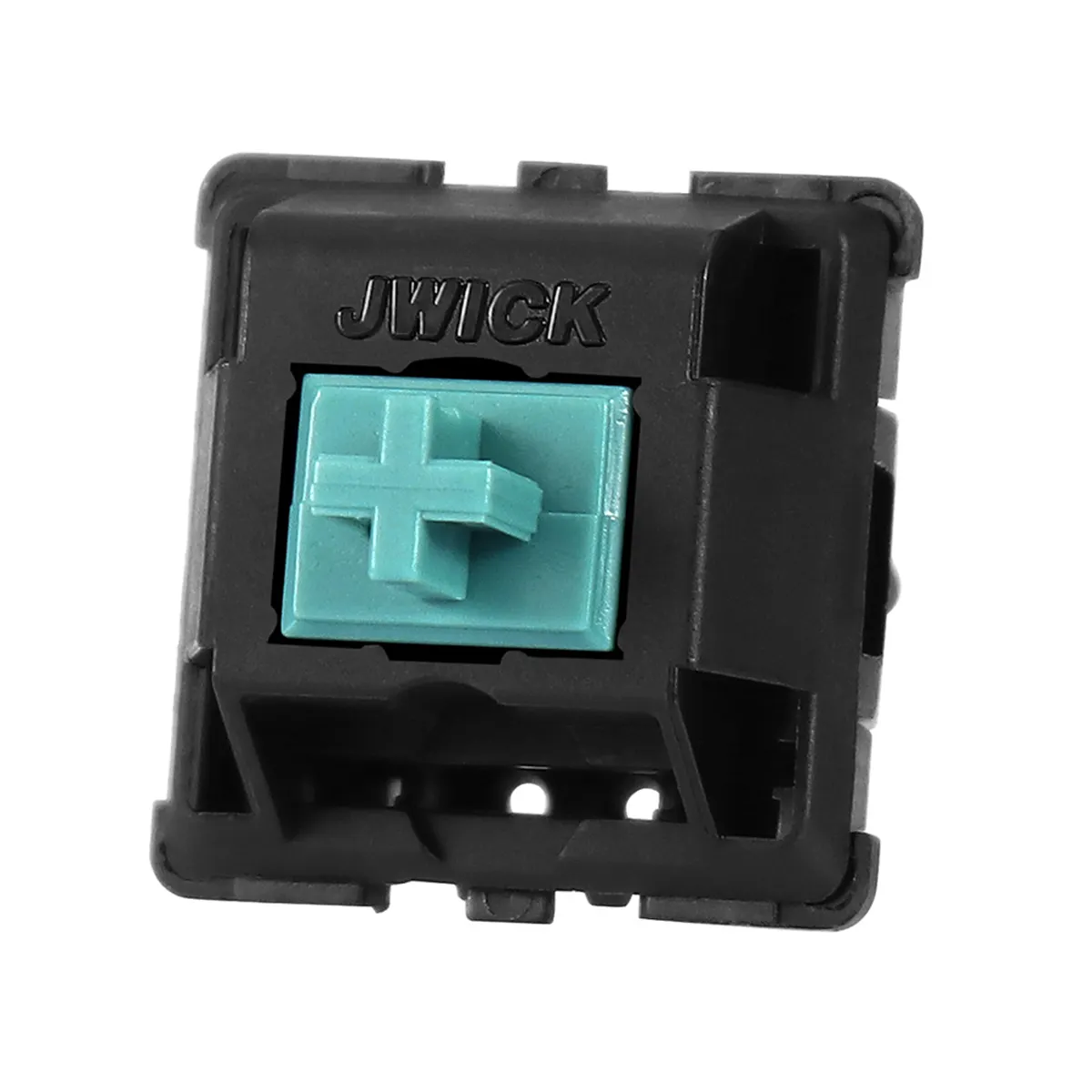 JWICK Black T1 Tactile Switch 67g with Full Nylon Housing Teal Stem JWK 5 Pins Mechanical Switches for DIY Keyboards