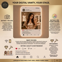 Personalisierter Sensor-Schalter LED-Spiegel-Schild im Instagram-Stil Selfie-Wandleuchte für Wohnzimmer & Villa-Dekoration
