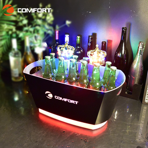 Grand seau à glace en acrylique de luxe de 16 L avec éclairage LED, grande capacité, logo personnalisé, refroidisseur de bouteilles pour discothèque, bar, salon, événements festifs - Product Image 2