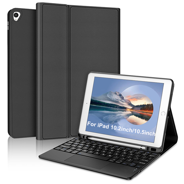 For iPad Keyboard case 10.2 Inch Detachable TouchPad Keyboard Cover for iPad 9th/8th Gen/7th Gen/iPad Pro 10.5"/iPad Air 3rd Gen