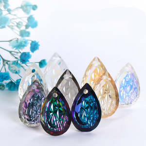 Xichuan goutte forme en relief monotrou pendentif relief fond cristal pierre strass collier boucle d'oreille broche bricolage accessoires - Product Image 1