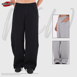 Pantalon décontracté pour homme, taille mi-haute, coupe droite, style décontracté, en coton Mamba multicouche, patchwork, polyvalent et ample, personnalisable OEM - Product Image 5