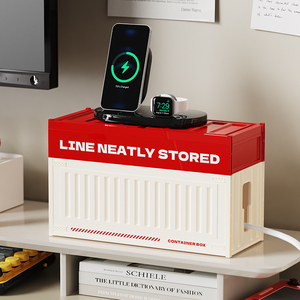 Masaüstü kablo yönetimi saklama kutusu plastik dikdörtgen uzatma kablosu bağlantı veri kablosu yama kurulu organizatör - Product Image 5