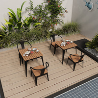 Ensemble de table et chaises de salon pour balcon, meubles d'extérieur, cour, jardin, résistant à l'eau et au soleil, table à manger en métal pour l'extérieur