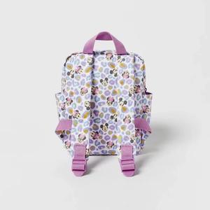 Nueva llegada morado <span class=keywords><strong>Minnie</strong></span> Mouse y Mickey mochila patrón de dibujos animados lindo impermeable nailon jardín de infantes mochila escolar para niñas - Product Image 4