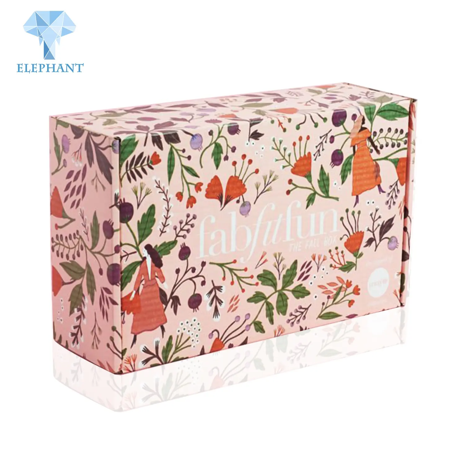 कस्टम प्रिंट डिजाइन सुंदर Individuation अद्वितीय संयंत्र गुलाबी तितली बॉक्स उपहार
