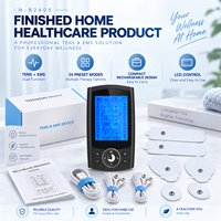 Unit TENS Rehabilitasi Rumah Terapi Pribadi FM-B2405 24 Mode EMS Output Ganda Independen Intensitas Dapat Disesuaikan Timer LCD