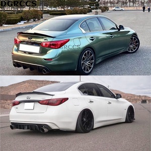 Original for Q50 Q50S Q50L PSM Style Honeycomb Carbon Fiber Non Perforated <b>Rear</b> <b>Spoiler</b> Trunk Wing 2013-2023 Carbon - Product Image 5