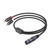 Nouveau câble audio double RCA femelle en gros, adaptateur de câble pour consoles de mixage