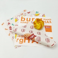 Papier d'emballage anti-graisse personnalisé pour hamburgers, sandwichs, en-cas, pain, avec tailles sur mesure