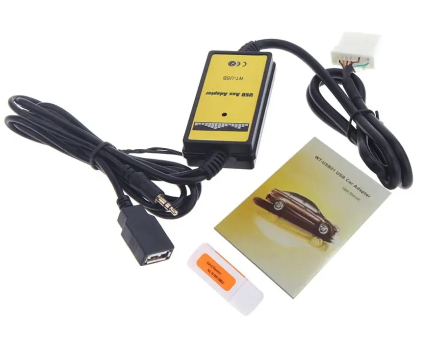 Автомобильный USB-адаптер, MP3 аудио интерфейс, шнур, AUX кабель для передачи данных, виртуальный переходник CD для Mazda, USB flash, SD-карта и разъем 3,5 мм