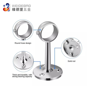 Support de rail suspendu à tête ronde durable pour support de tige de serviette de <span class=keywords><strong>rideau</strong></span> de garde-robe - Product Image 2