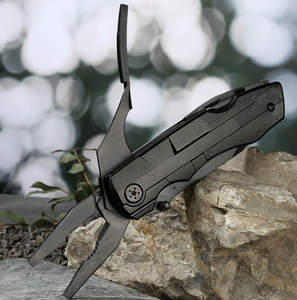 <span class=keywords><strong>Couteau</strong></span> à lame fixe multifonction Portable avec lame en acier à bouton-poussoir pour combinaison de pinces à outils d'extérieur pliable polyvalent - Product Image 4