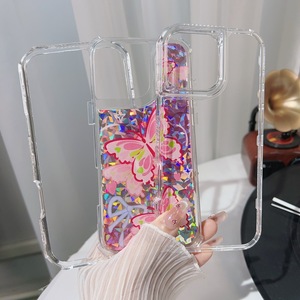 Thiết kế sang trọng 3 En 1 đầy màu sắc giấy laser lấp lánh không thể phá vỡ điện thoại di động trường hợp đối với <span class=keywords><strong>iPhone</strong></span> 17 Pro Max - Product Image 2