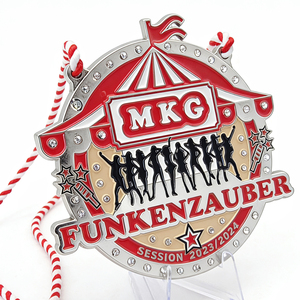 Médailles personnalisées OEM <span class=keywords><strong>avec</strong></span> diamants incrustés, style carnaval musical, médailles commémoratives sportives en métal sur mesure <span class=keywords><strong>avec</strong></span> cordon exquis - Product Image 3