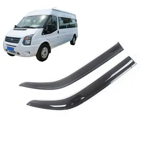 Para Ford Transit 2000-2013 Deflectores de viento de ventana lateral automática Viseras Protector de lluvia negro Visera de puerta Sombrillas de ventilación Humo oscuro Ventvisor