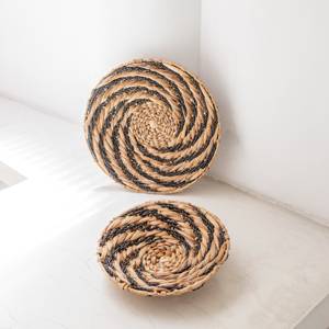 Cesta Redonda de Jacinto de Agua Hecha a Mano BANDUNG, Cuenco Decorativo Tejido para Pared, Arte de Pared para Decoración Boho del Hogar, Juego de 2 Tamaños - Product Image 5