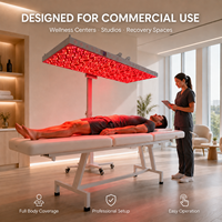 Appareil de thérapie par lumière rouge LED de qualité médicale 1185, corps entier, 7 longueurs d'onde 630-1060 nm, panneau PBM à haute irradiation pour soulagement de la douleur en clinique