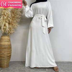 6673 #   Nuevo Vestido Elegante Informal Versátil de Color Blanco con Bolsillos y Forro en Material Nida - Product Image 1