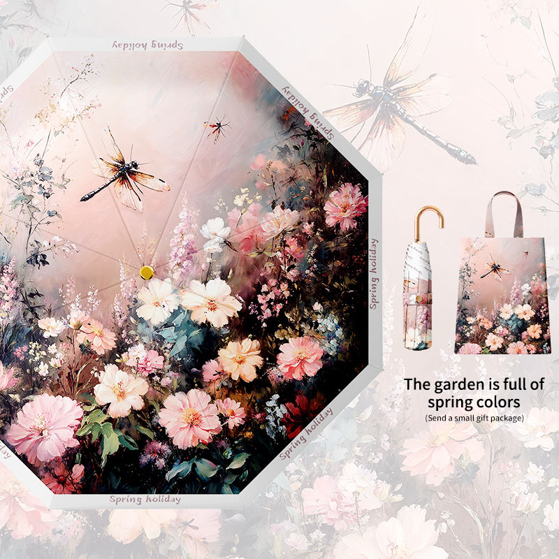 Dragonflies and flowers