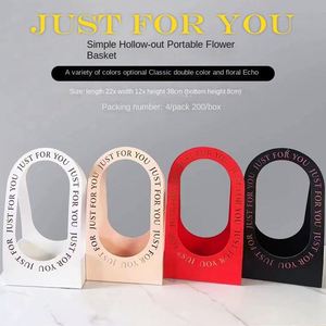 Caja de Papel para Flores, Portátil, Simple, Hueca, con Asa, para Regalos de Eventos Deportivos - Product Image 2