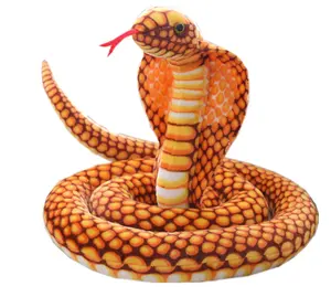 Penjualan laris mainan boneka sanke cobra binatang mewah mainan simulasi boneka cobra bantal panjang kustom lembut mainan cobra simulasi