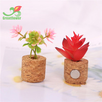 Meilleure vente transfrontalière PH01 Plantes succulentes artificielles réalistes en pot Mini fleurs artificielles en PVC souple Plantes bonsaï décoratives pour voiture