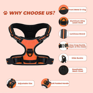 Arnés de Perro Ajustable de Neopreno con Diseño Personalizado de Fábrica, Collares Acolchados para Mascotas para las Fiestas - Product Image 4