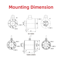 Celda de Carga Triaxial Personalizada T501 (Sensor de Fuerza de 3 Componentes)