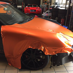 Film Vinyle Adhésif Mat PVC/PET Orange pour Voiture, Effet Peinture Originale, Sans Bulles, Décalcomanie Intérieure/Extérieure, Film DIY pour Changement <span class=keywords><strong>de</strong></span> Couleur <span class=keywords><strong>de</strong></span> Voiture - Product Image 6