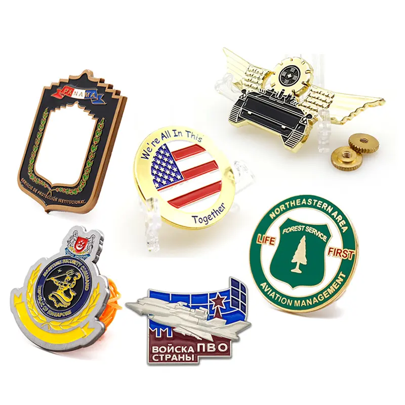 Manufacturer personalized design your own metal embossed 3D soft hard enamel custom badge for souvenir