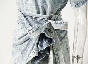 ชุด2ชิ้นกระโปรงสั้น2ชิ้นสำหรับผู้หญิงชุดวินเทจฟอกสี - Product Image 6