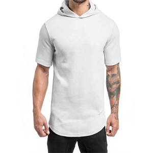 Sommer Herren T-Shirts Mode Kapuzen pullover Sport Kurzarm Outdoor Fitness Radfahren Bergsteigen Baumwolle T-Shirt - Product Image 3