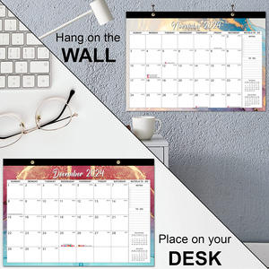 Fabricant personnalisé imprimant 2023-2024 365 jours/18 mois calendrier <span class=keywords><strong>de</strong></span> bureau anglais calendrier mural - Product Image 2