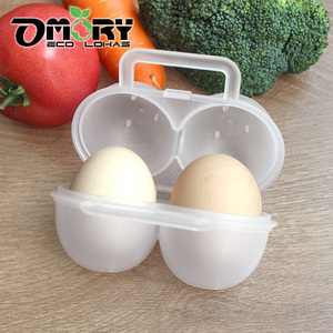 Boîte de rangement pour œufs OMORY à 2 compartiments, antichoc, portable avec poignée pour le camping, les pique-niques, les voyages en plein air - Product Image 6