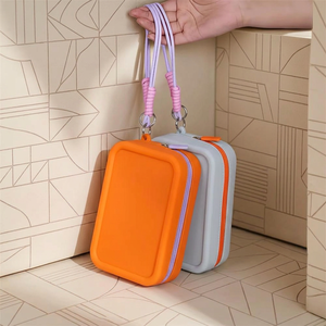 Pochette Quadrata Personalizzata con Cerniera, Portamonete Cosmetico in Silicone, Custodia per Rossetto, Mini <span class=keywords><strong>Trousse</strong></span> Maquillage in Silicone, Borsa a Tracolla - Product Image 5