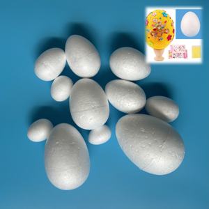 Boule d'oeufs en mousse <span class=keywords><strong>de</strong></span> polystyrène pour le bricolage Noël ou Pâques Décoration DIY White Craft - Product Image 1