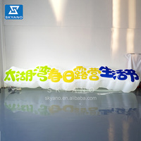 Panneau d'affichage gonflable texte gonflable lettre de mot 3D pour la publicité avec des lumières LED