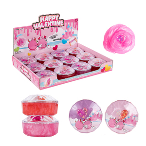 Hot Sale Happy Valentine Air Dry Scented Pink Crystal Putty for Holiday - Product Image 2