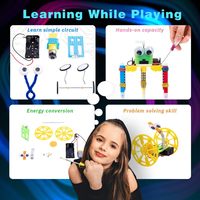 Kits Scientifiques de Jouets Robotiques STEM à Fabriquer Soi-même pour Enfants : Moteur Électrique, Voiture d'Équilibre à Gribouiller, Robot Reptile