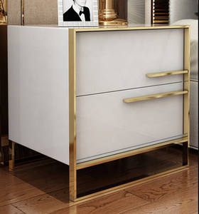 Kim loại khung gương đầu giường bên bàn đêm đứng vàng sang trọng giá rẻ Antique trắng đen đồ nội thất nhà đồ nội thất phòng ngủ - Product Image 4