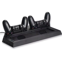 Station d'accueil sur support vertical avec base de ventilateur de refroidissement pour Play station 4 pour PS4 et chargeur de ventilateur de refroidissement pour contrôleur mince