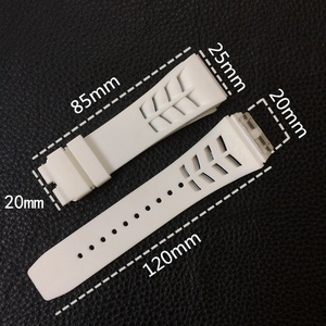 Correa de Reloj de Silicona Premium Upro de 25 mm para <span class=keywords><strong>Richard</strong></span>-<span class=keywords><strong>mille</strong></span> RM53/055/011/050, Correa de Repuesto Deportiva Convexa de Color para Hombre - Product Image 2